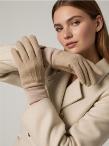 Rękawiczki - beżowy