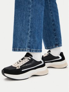 Tommy Hilfiger Sneakersy Th Sporty Chic Runner FW0FW09187 Czarny
