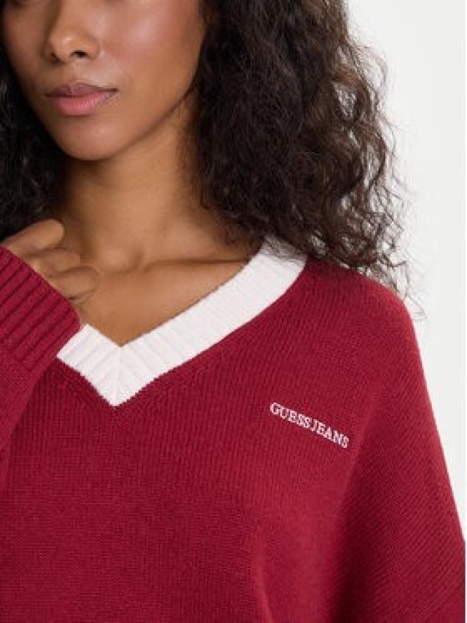 Guess Jeans Sweter 178814 Czerwony Classic Fit