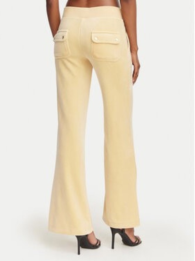 Juicy Couture Spodnie dresowe Layla JCSEBJ001G Żółty Regular Fit