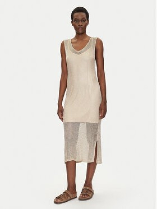 Iconique Sukienka wieczorowa IC25-012 Złoty Regular Fit