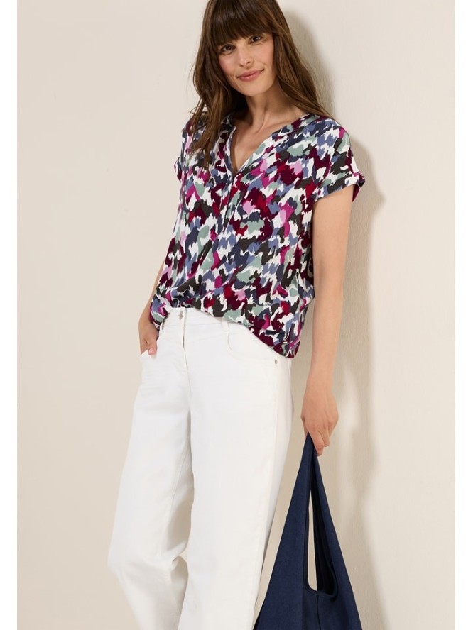 Cecil Bluzka w kolorze fioletowo-miętowo-białym rozmiar: M