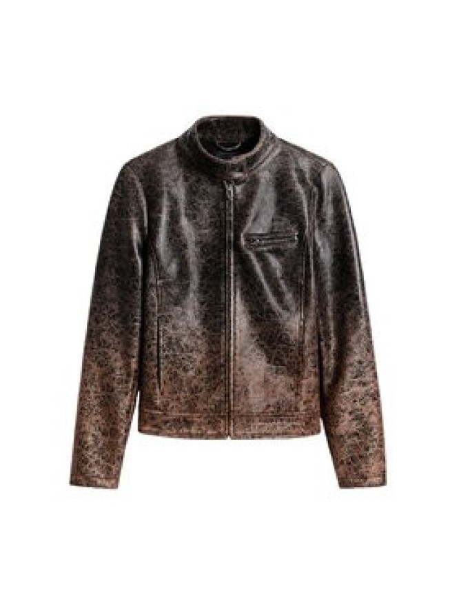 Desigual Kurtka skórzana 25SWEW44 Brązowy Regular Fit