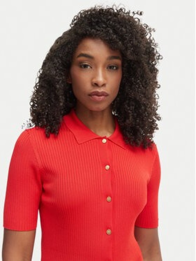 Tommy Hilfiger Kardigan WW0WW48482 Czerwony Slim Fit