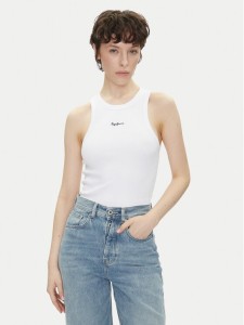 Pepe Jeans Top Marian PL506035 Biały Slim Fit