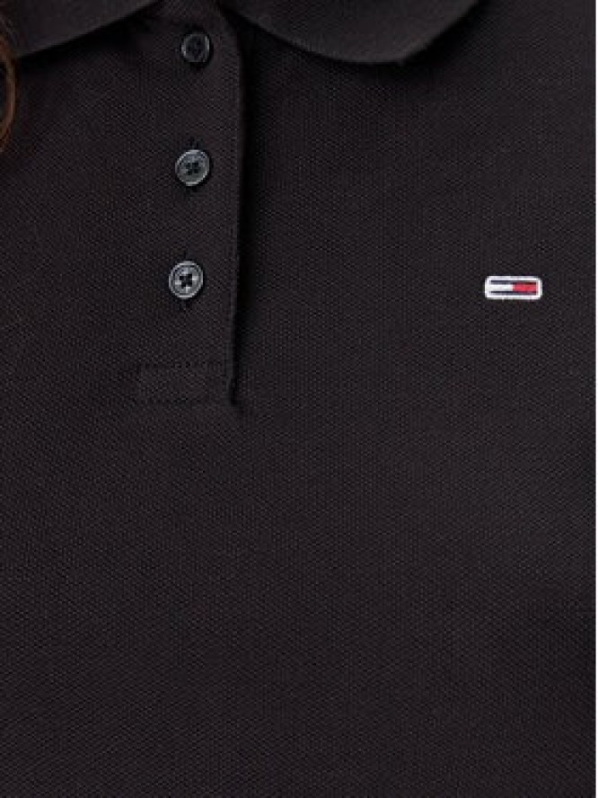 Tommy Jeans Polo Essential DW0DW20160 Czarny Slim Fit