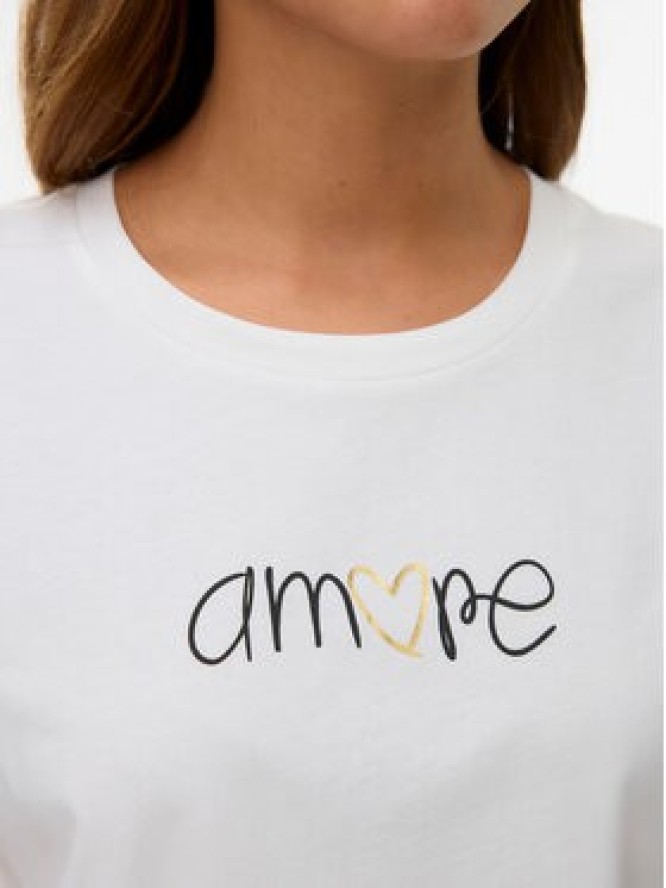 Vero Moda T-Shirt Ikami 10340181 Biały Regular Fit