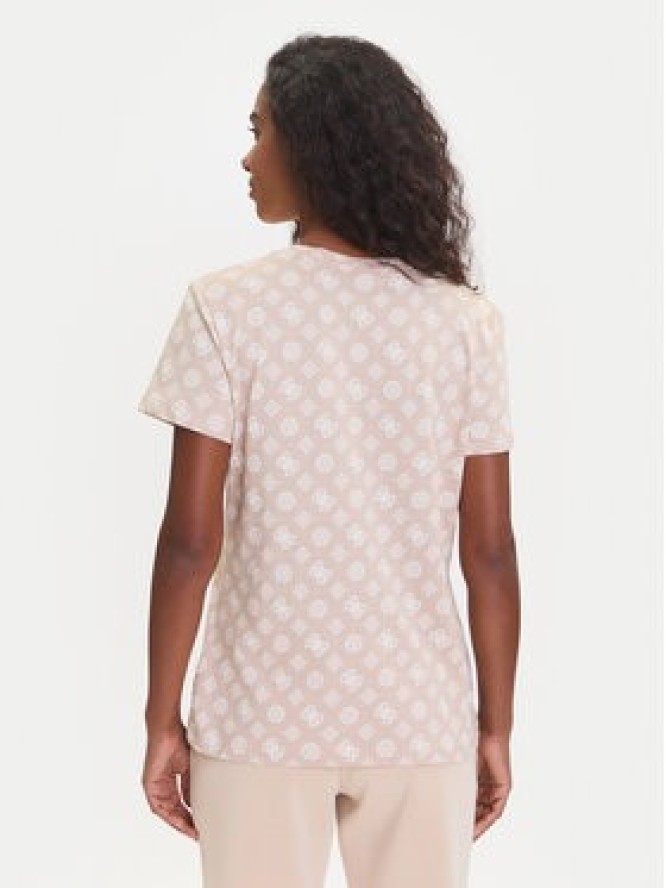 Guess T-Shirt V5YI04 I3Z14 Beżowy Regular Fit
