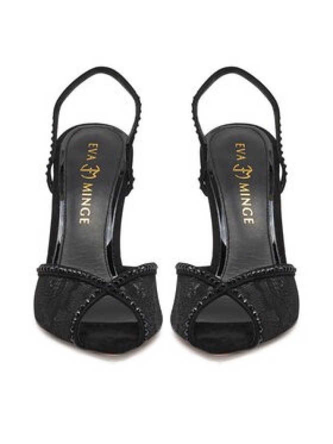 Eva Minge Sandały ROSE-SLT85016-208 Czarny