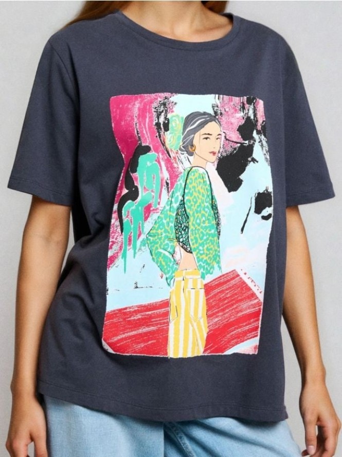 Koszulka z krótkim rękawem - szary