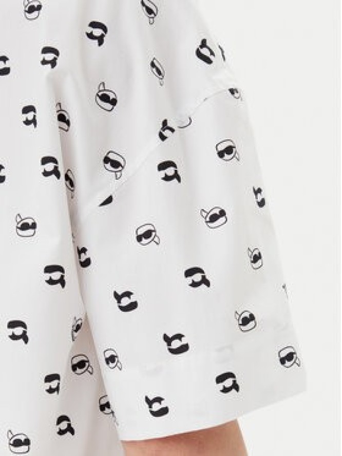 KARL LAGERFELD Koszula A2W11033 Biały Relaxed Fit