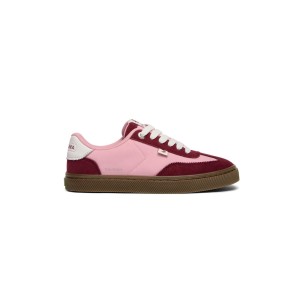 Sneakersy skórzane Cariuma TOCA Nylon Teak Bright Rose Suede Cabernet Red