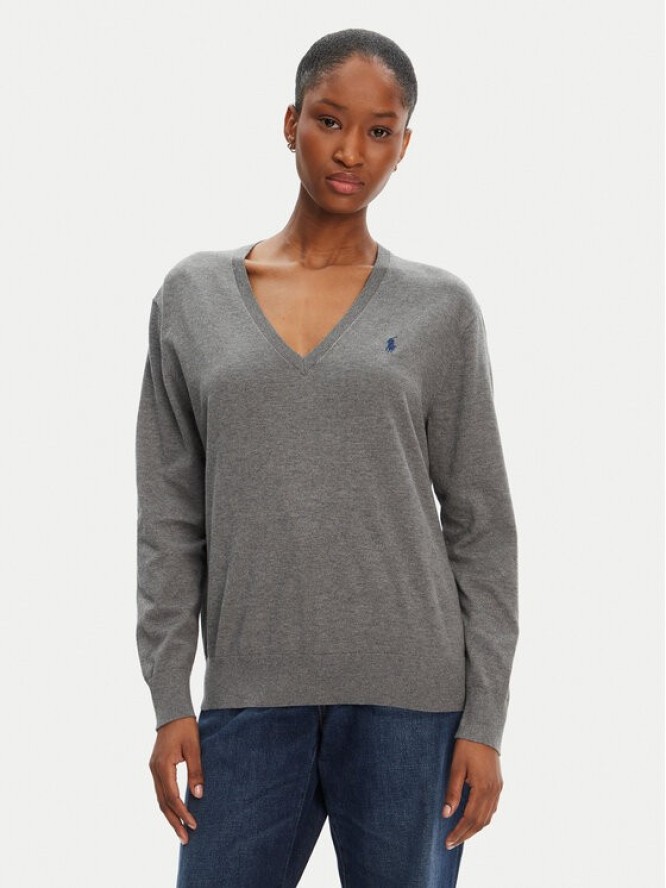 Polo Ralph Lauren Sweter 211972105001 Szary Straight Fit