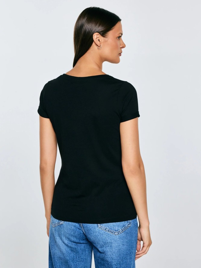 Koszulka damska z nadrukiem czarna Oneidasa 906
