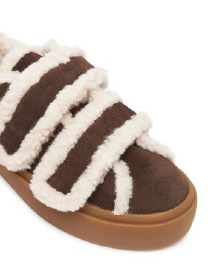 Inuikii Sneakersy Shearling Low Velcro 1001.001.0231 Brązowy