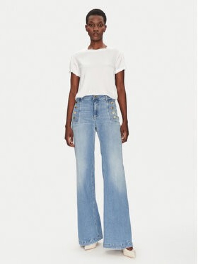 ViCOLO Bluzka TD0007 Biały Relaxed Fit