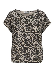 Sublevel Koszulka w kolorze beżowo-czarnym rozmiar: S