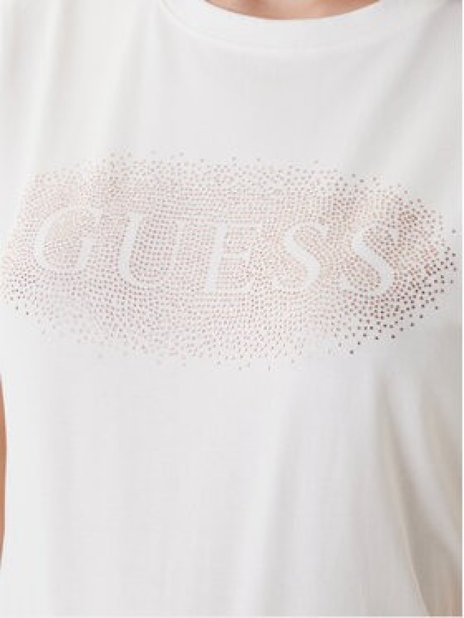 Guess T-Shirt V5YI08 J1314 Biały Regular Fit