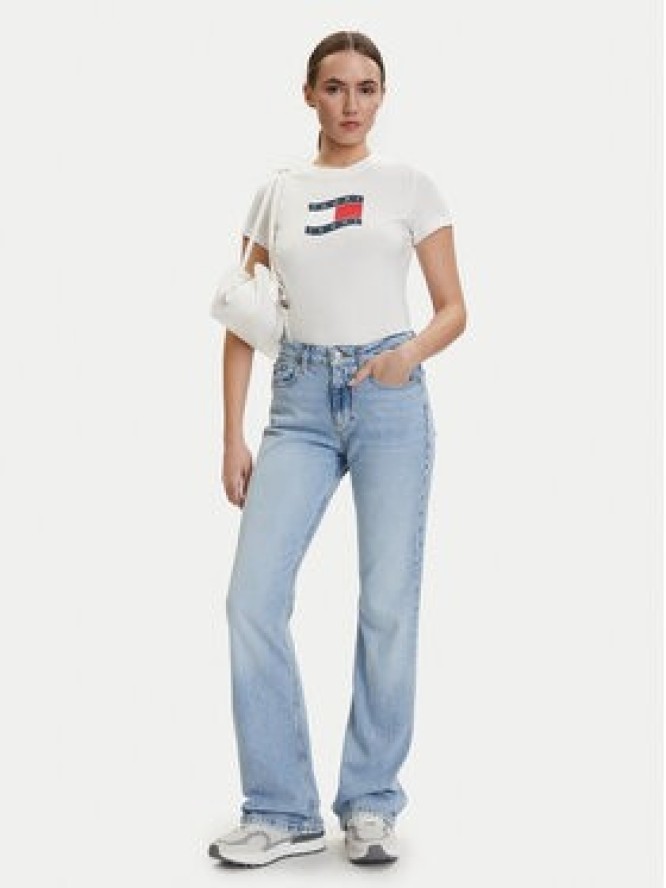 Tommy Jeans T-Shirt DW0DW22781 Écru Regular Fit
