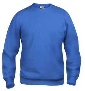 clique Basic Roundneck Junior blu royal bluza z okrągłym dekoltem, anti-pilling