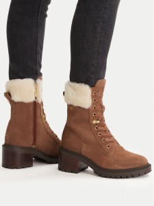 Tommy Hilfiger Trzewiki Th Shearling Lace Up Boot FW0FW08999 Brązowy