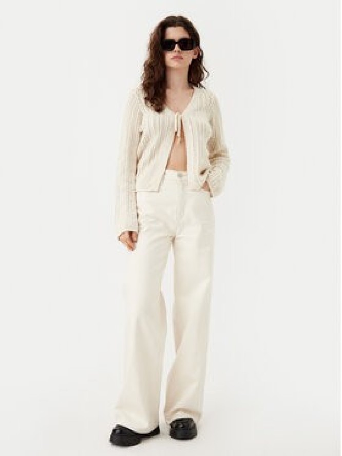 Pieces Kardigan Nuka 17155170 Beżowy Regular Fit