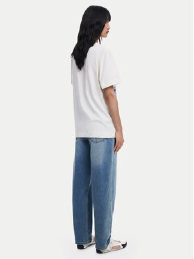 Desigual T-Shirt Portrait 25WWTK05 Biały Loose Fit