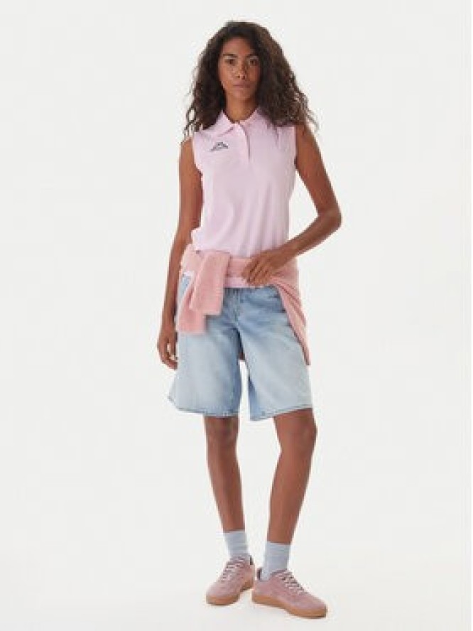 Kappa Polo Logo Tennis 302LR20 Różowy Slim Fit