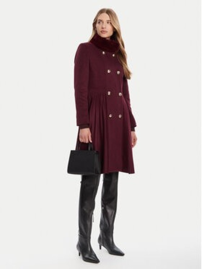 Rinascimento Płaszcz przejściowy CFC0125794003 Bordowy Regular Fit