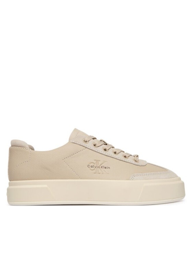 Calvin Klein Sneakersy Basket Cups Lup Wt Lth Su HW0HW02984 Beżowy