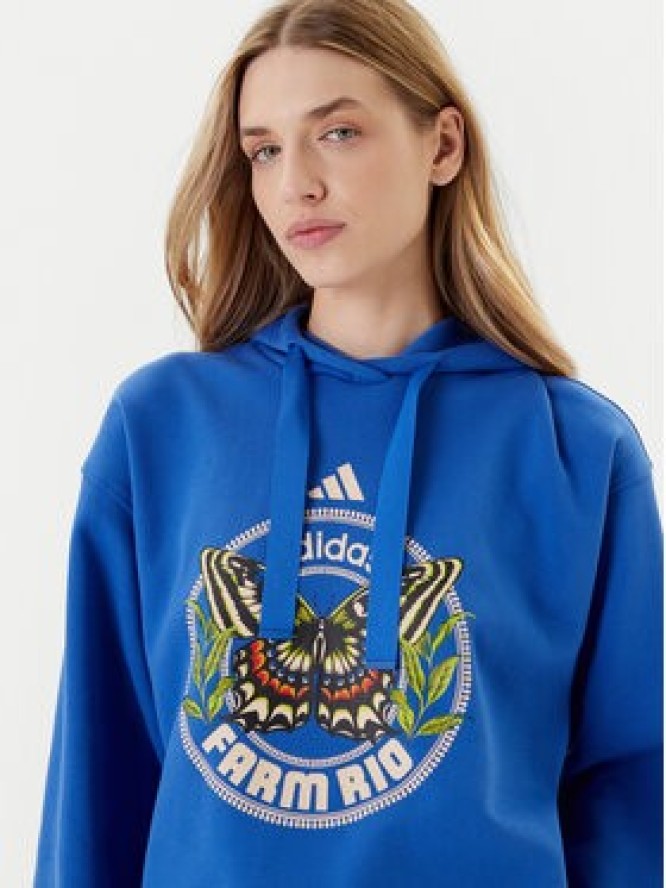 adidas Bluza Farm JL8608 Niebieski Loose Fit