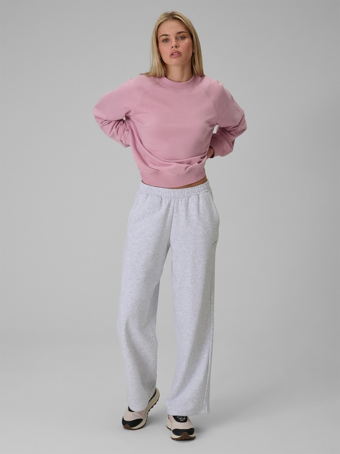 4F Bluza dresowa loose bez kaptura damska - różowa XL