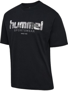 hummel T-shirt krótki rękaw hmlCLUB LOGO z bawełny organicznej – BLACK