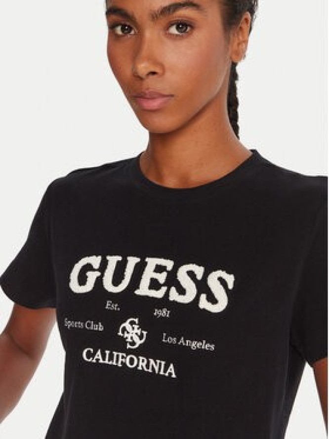Guess T-Shirt V5BI02 KCBF1 Czarny Regular Fit