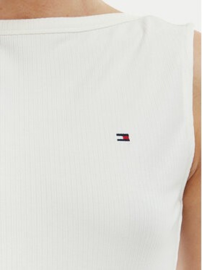 Tommy Hilfiger Top WW0WW47807 Écru Slim Fit