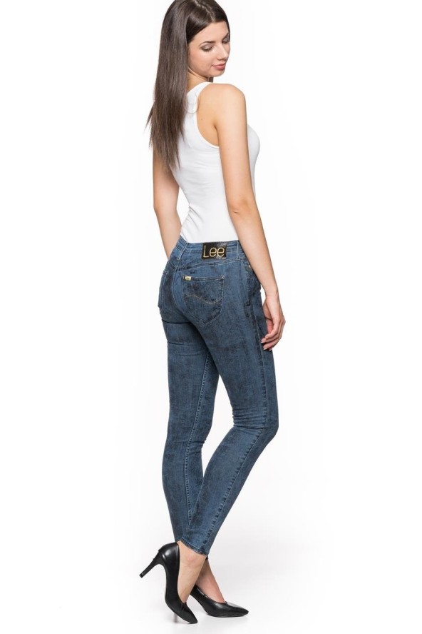 SPODNIE DAMSKIE LEE SKIN TO SKIN BLACK FOIL L528WSSY