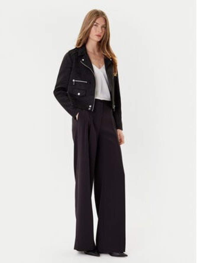 Morgan Kurtka z imitacji skóry 241-GOUSMI Czarny Regular Fit