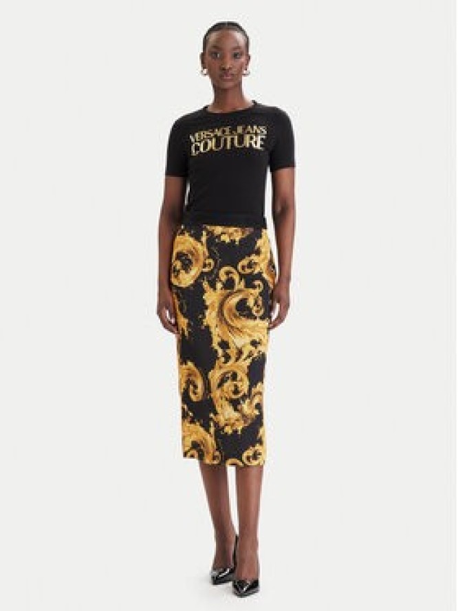 Versace Jeans Couture T-Shirt 80HAHT00 CJ03T Czarny Slim Fit