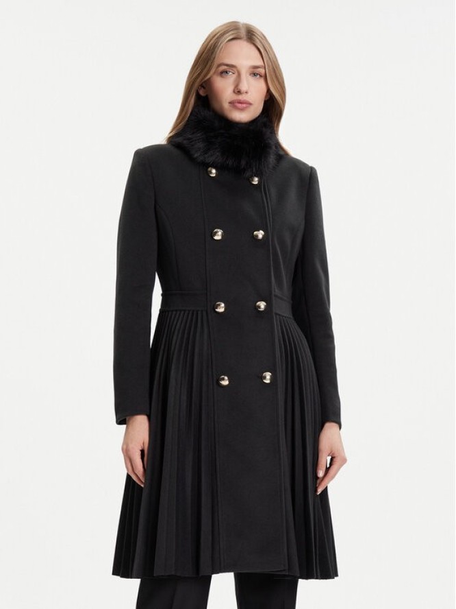 Rinascimento Płaszcz przejściowy CFC0125794003 Czarny Regular Fit