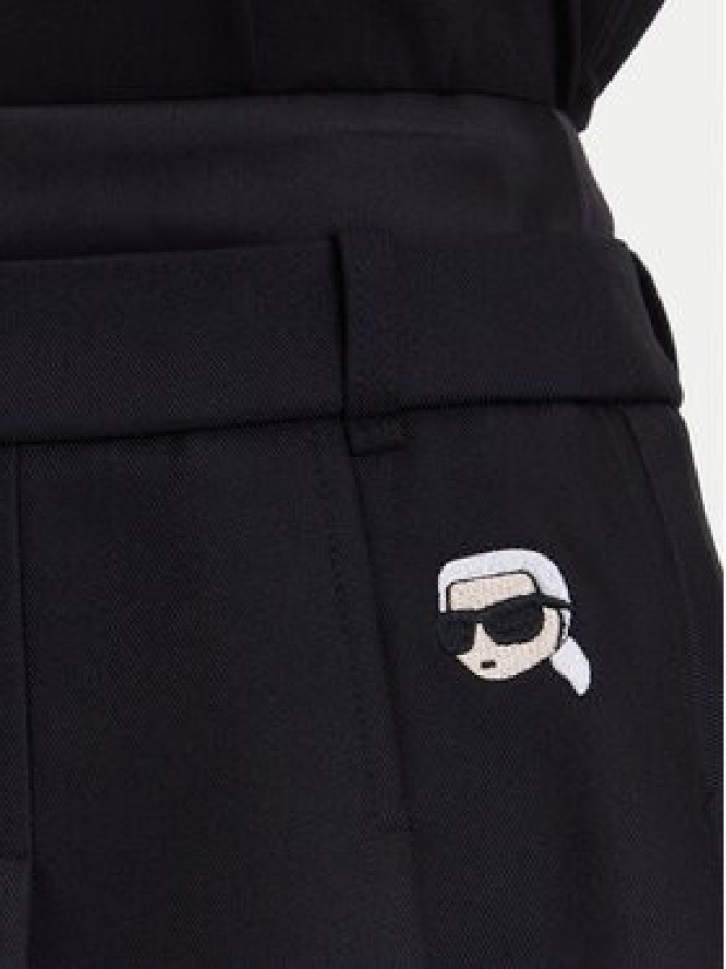 KARL LAGERFELD Spódnica mini A3W12021 Czarny Regular Fit