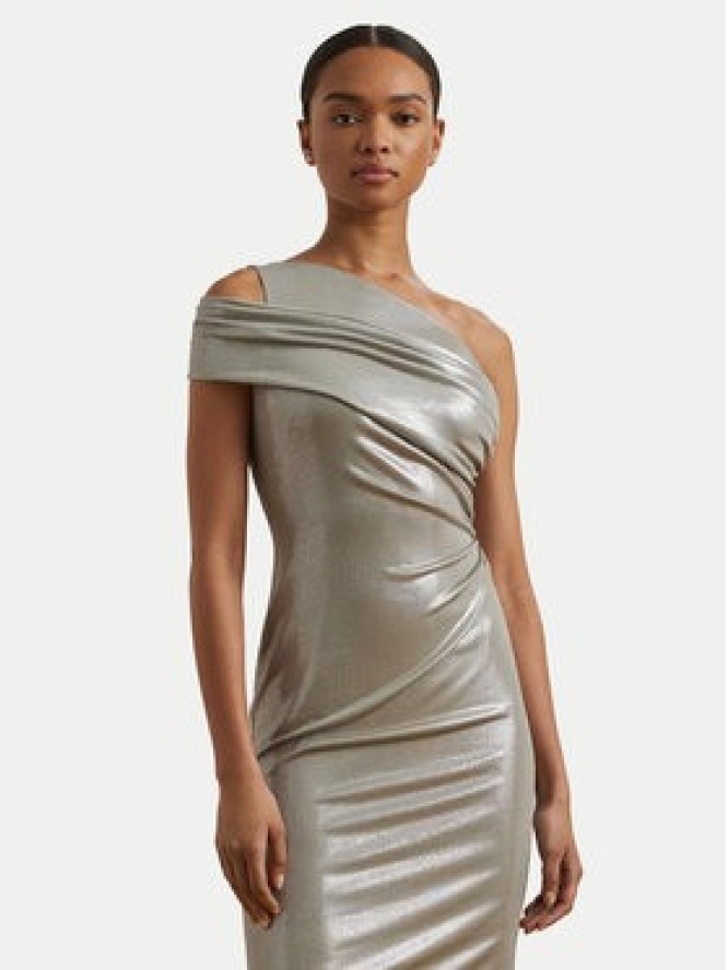 LAUREN RALPH LAUREN Sukienka koktajlowa 253970802001 Srebrny Slim Fit