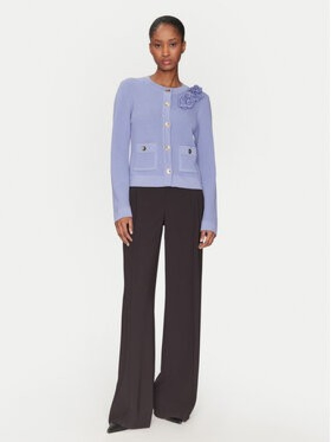 Luisa Spagnoli Kardigan Mandel 100023 Fioletowy Regular Fit