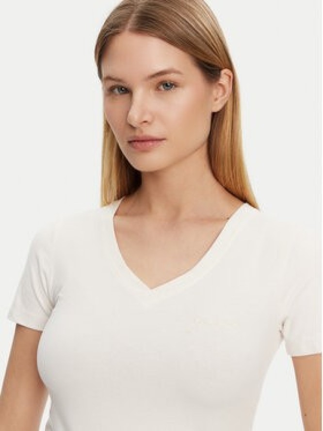 Guess T-Shirt O5GI00 KBBU1 Écru Boxy Fit