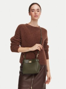 Calvin Klein Torebka Mix Media Crossbody LV04F3885G Zielony ciemny