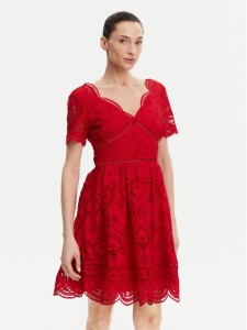 Morgan Sukienka koktajlowa 251-ROMBRE Czerwony Regular Fit