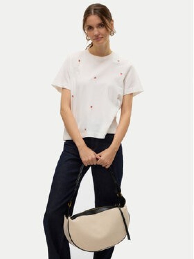 Vero Moda T-Shirt Solvei 10325318 Biały Regular Fit