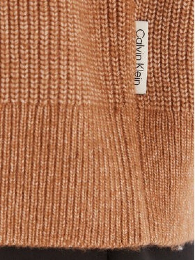 Calvin Klein Jeans Sweter Woolen Stitch LV044D372G Brązowy Regular Fit