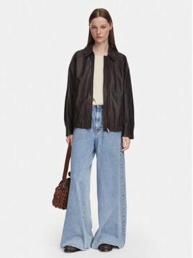 Weekend Max Mara Kurtka skórzana Cose 2625446041 Brązowy ciemny Regular Fit