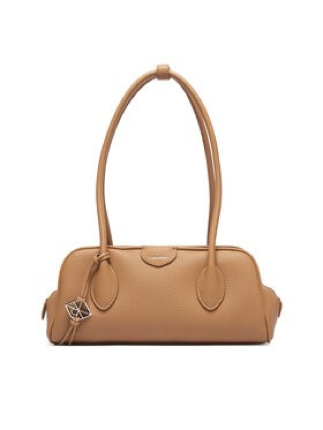 Calvin Klein Torebka Emblem Trio Pebble Shoulder Bag LV04F3743G Beżowy