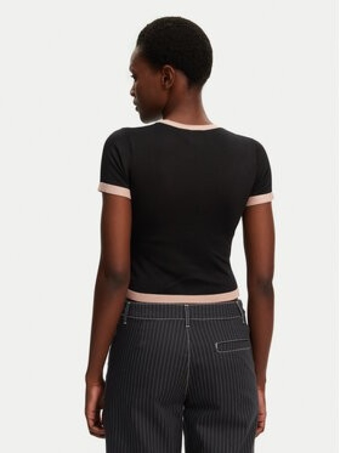 adidas T-Shirt Knitted 3-Stripes JJ0960 Czarny Slim Fit